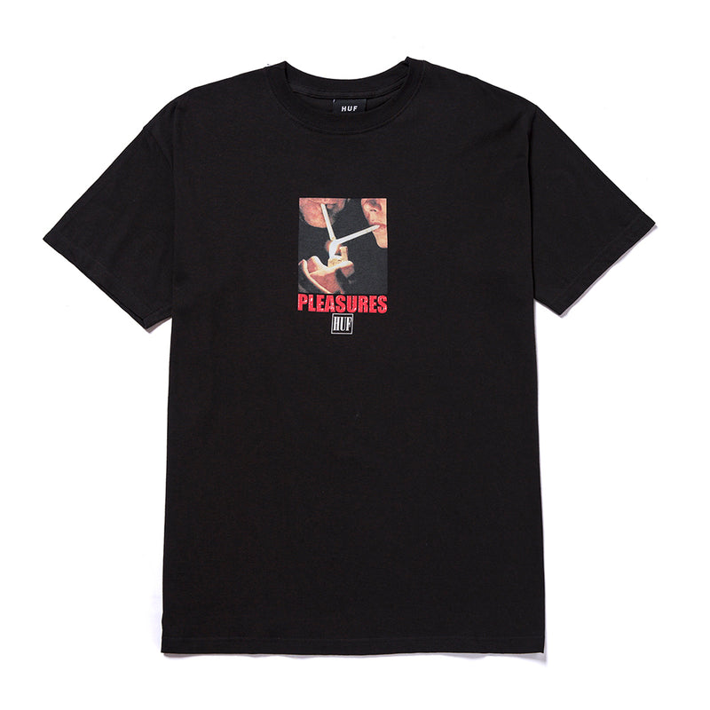 HUF X PLEASURE TOGETHER T SHIRT BLACK