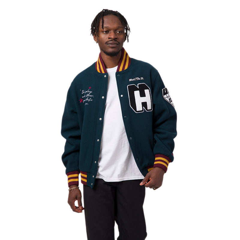 HUF PANGAEA VARSITY JACKET // JADE