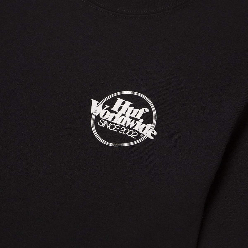 HUF ISSUES LOGO PUFF S/S TEE // BLACK