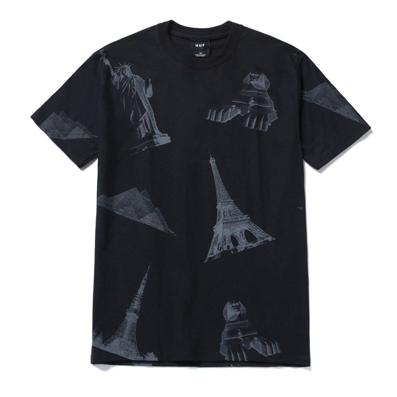 HUF LANDMARKS S/S TEE // BLACK