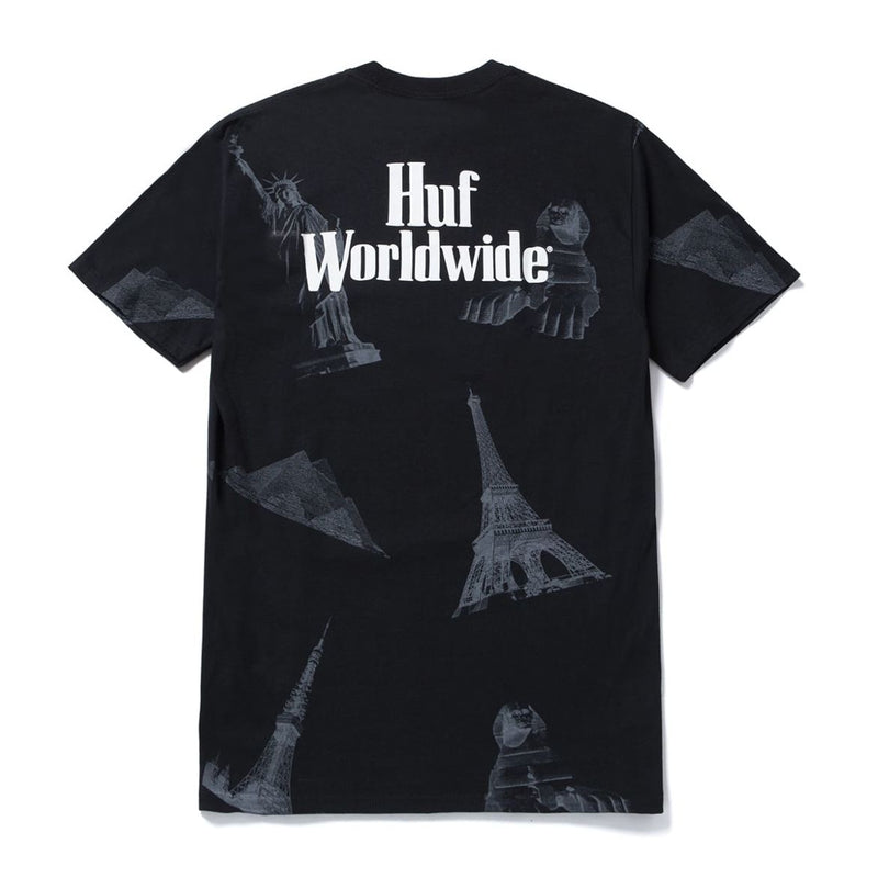 HUF LANDMARKS S/S TEE // BLACK