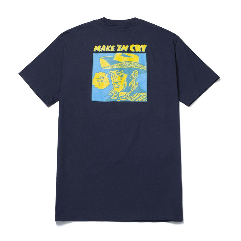 HUF MAKE EM CRY DUDE S/S TEE // FRENCH NAVY