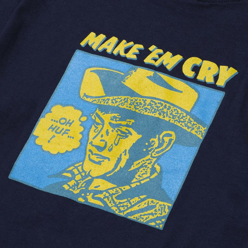 HUF MAKE EM CRY DUDE S/S TEE // FRENCH NAVY