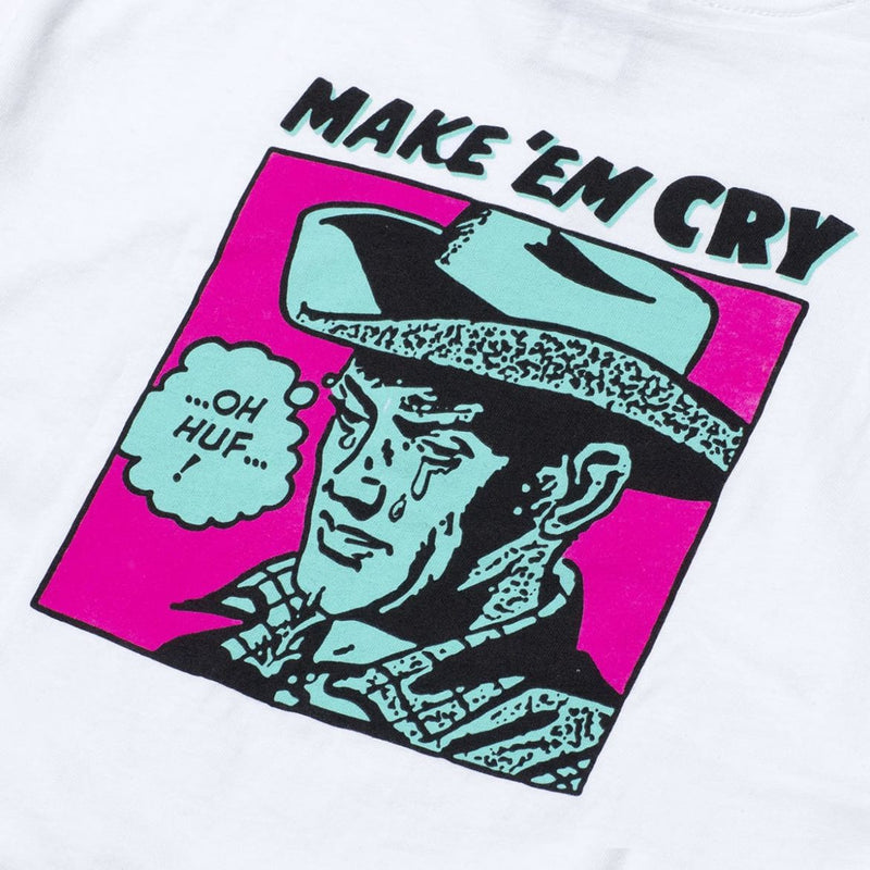 HUF MAKE EM CRY DUDE S/S TEE // WHITE