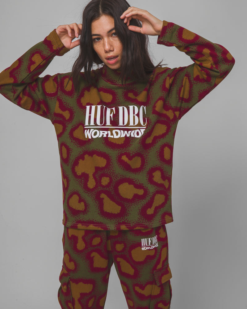 HUF NETWORK FRENCH TERRY CREW // OLIVE