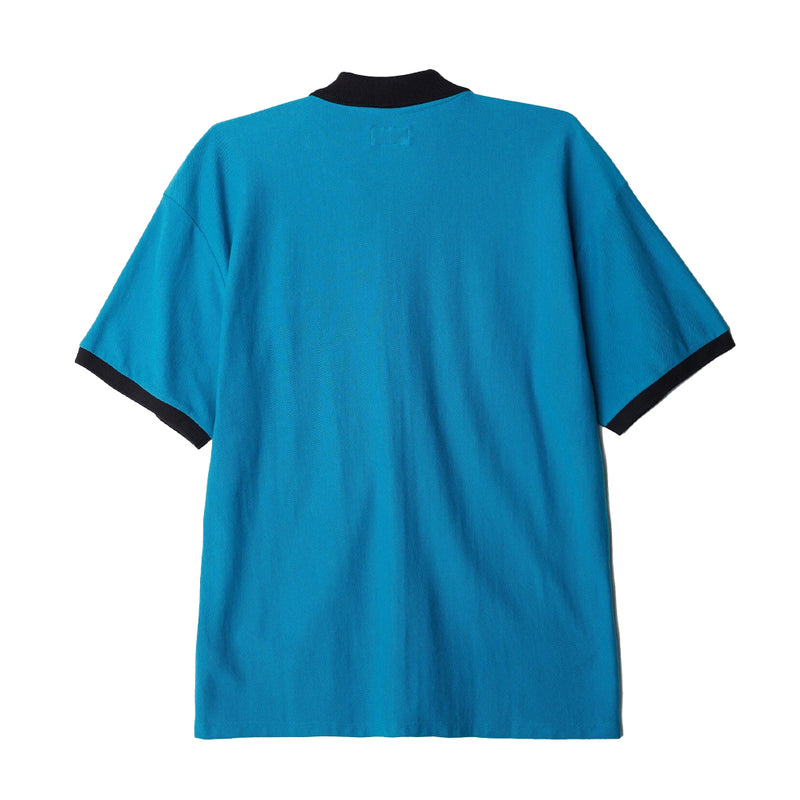OBEY KELLY CLASSIC ZIP POLO S/S // TEAL MULTI