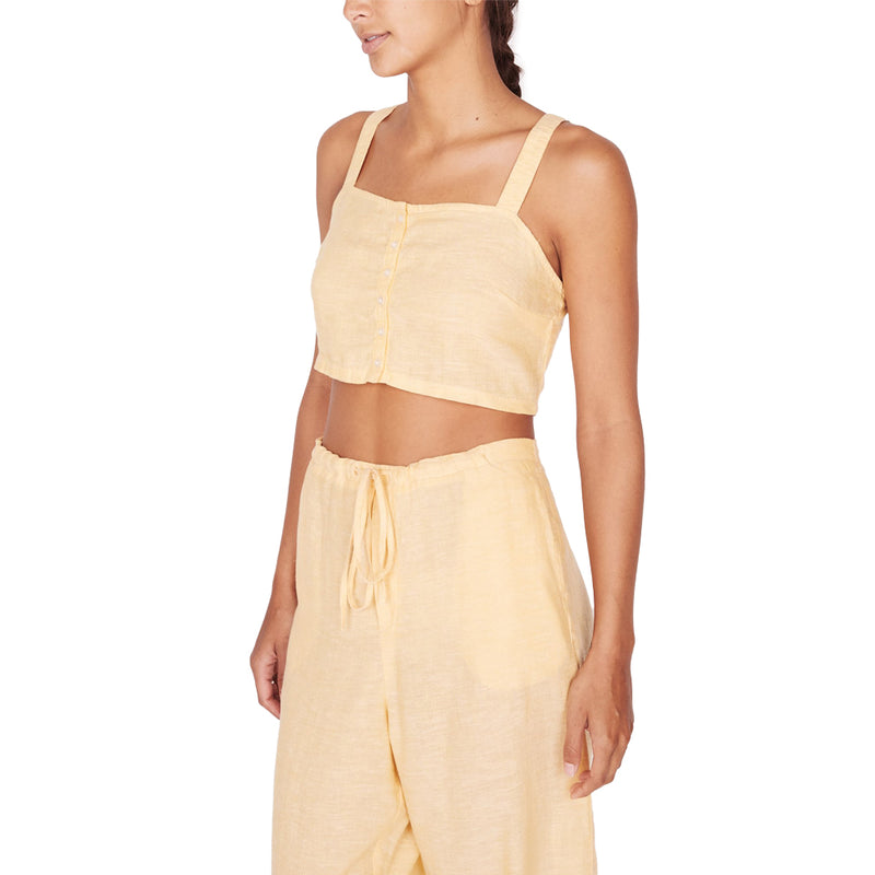 OBEY MONTE CROP TOP // YELLOW