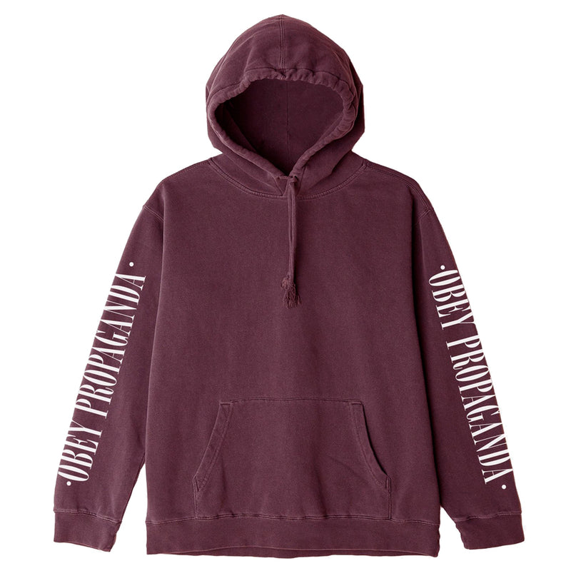 OBEY NEW TIMES PROPAGANDA PULLOVER // DUSTY EGGPLANT