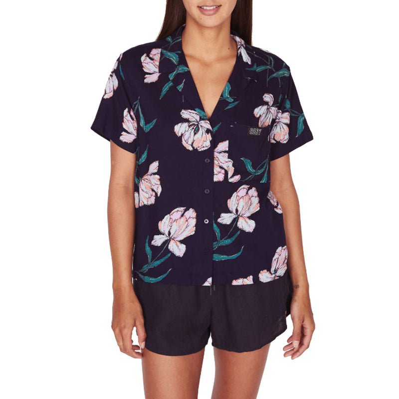 OBEY SUNSET SHIRT // DARK INDIGO MULTI
