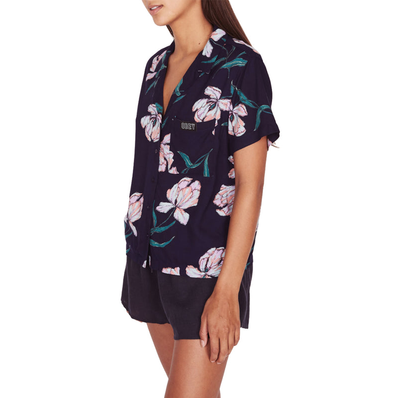 OBEY SUNSET SHIRT // DARK INDIGO MULTI