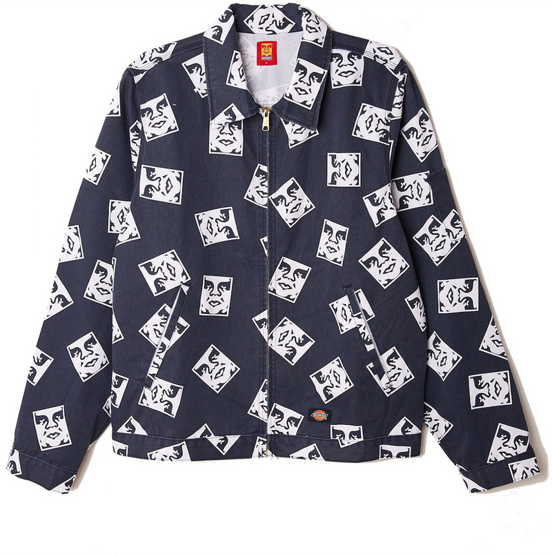 OBEY X DICKIES UNLINED EISENHOWER JACKET // DARK NAVY