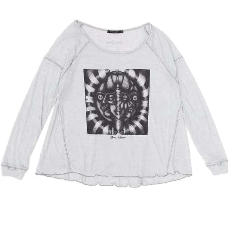 OBEY X NOEMI MANSER BALANCE LONGSLEEVE TEE // VAPOR BLUE