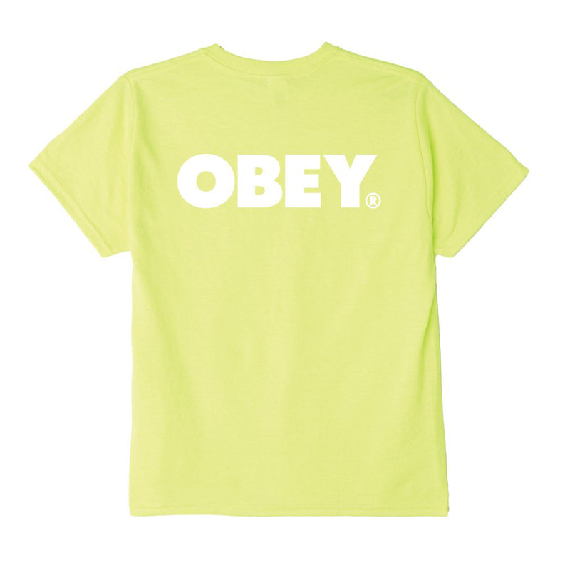 OBEY BOLD SHRUNKEN TEE // SAFETY GREEN