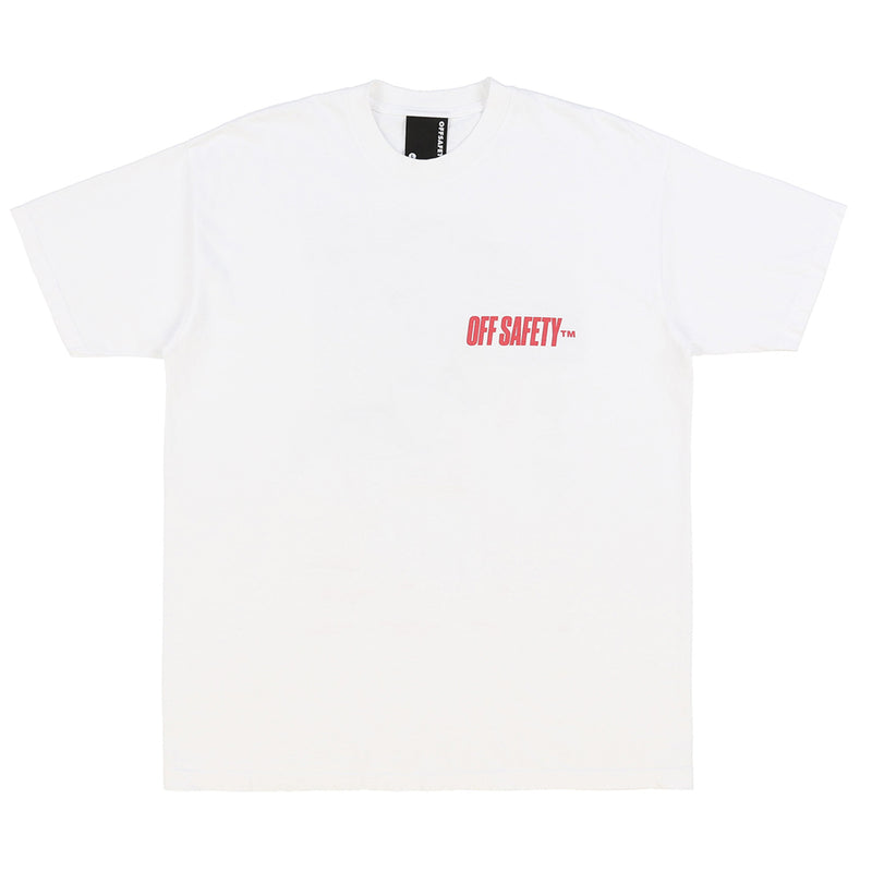 OFF SAFETY CHECK THE RHYME TEE // WHITE