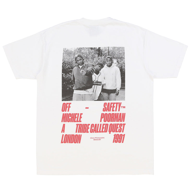 OFF SAFETY CHECK THE RHYME TEE // WHITE