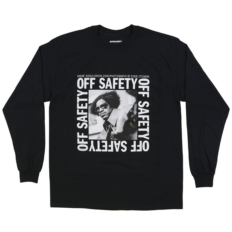 OFF SAFETY STACKS L/S TEE // BLACK
