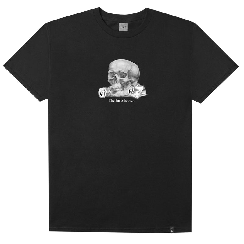 TS00898 HUF PARTYS OVER T-SHIRT BLACK