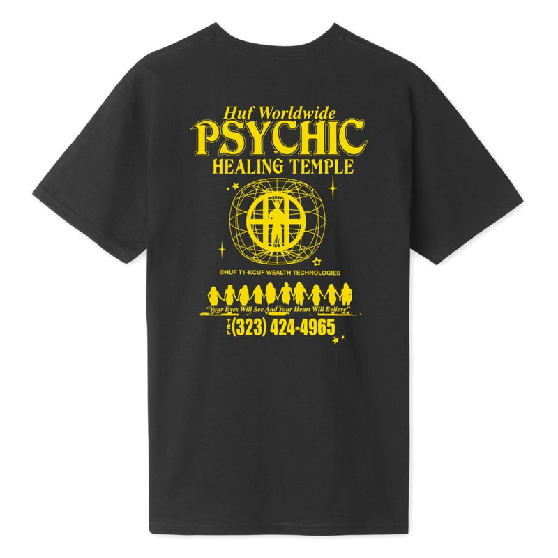HUF PSYCHIC TEMPLE S/S TEE // BLACK