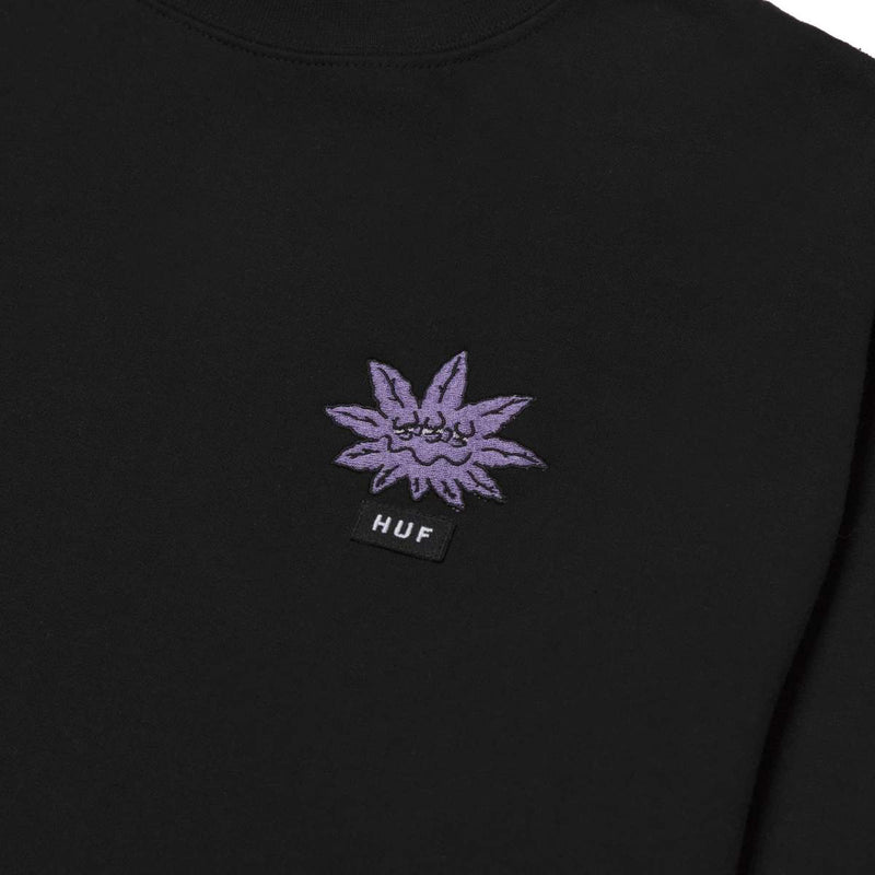 HUF PURPLE BUDDIES CREW BLACK