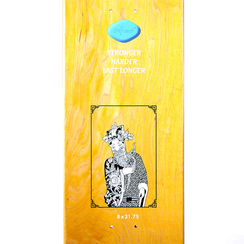 PREDUCE TRK STONE GIANT SHLtech+ YELLOW SKATEBOARD DECK // 8" x 31.75"