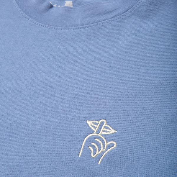 THE QUIET LIFE SHHH EMBROIDERY TEE // OCEAN