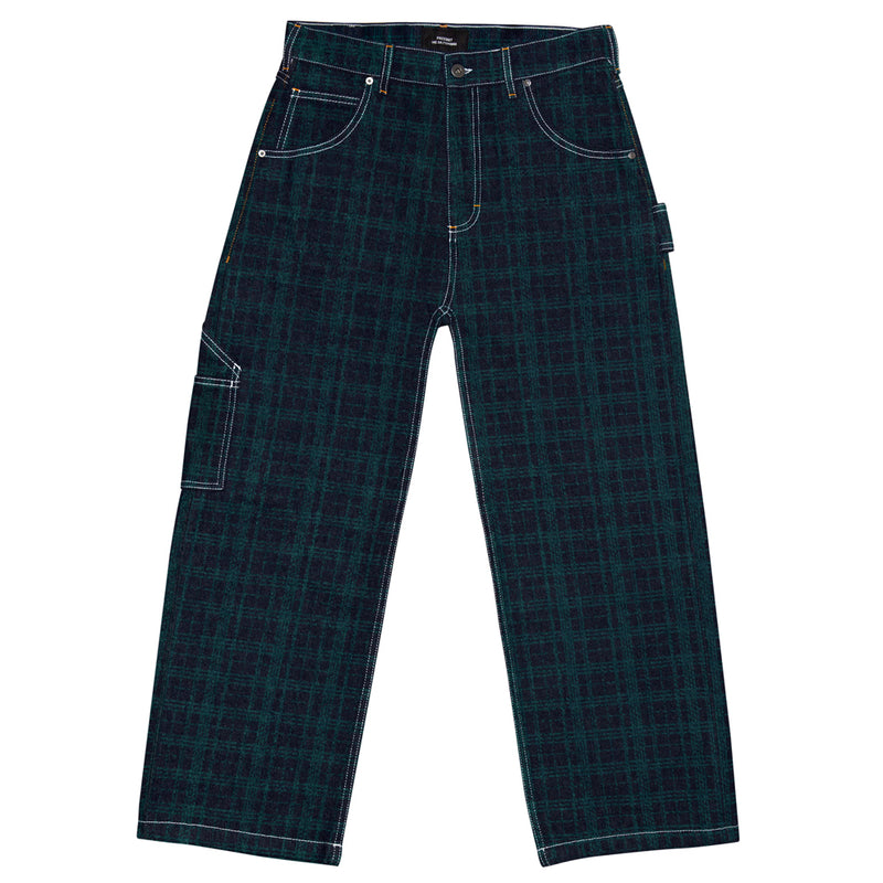RASSVET MEN'S JEANS // GREEN CHECKS