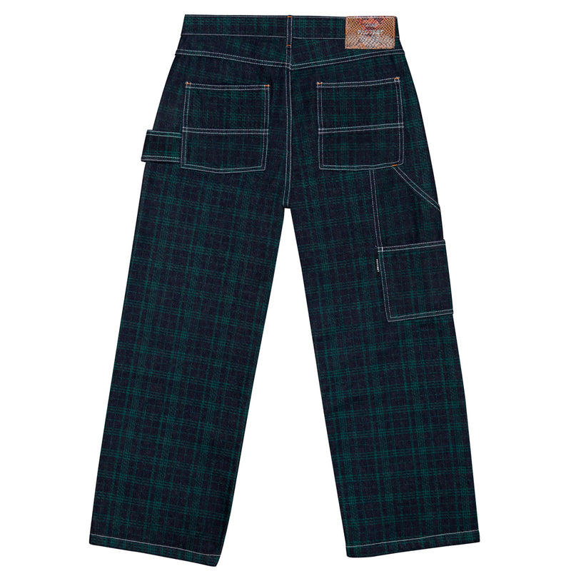 RASSVET MEN'S JEANS // GREEN CHECKS