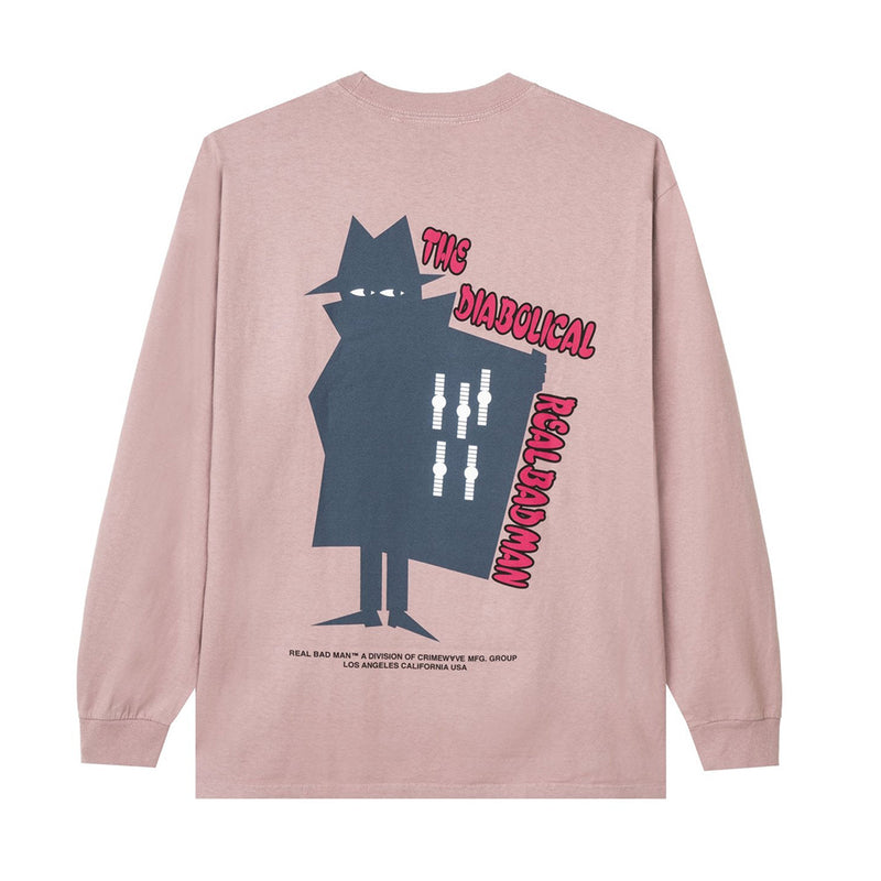 REAL BAD MAN RBM08024 the diabolical rbm l s tee mauve