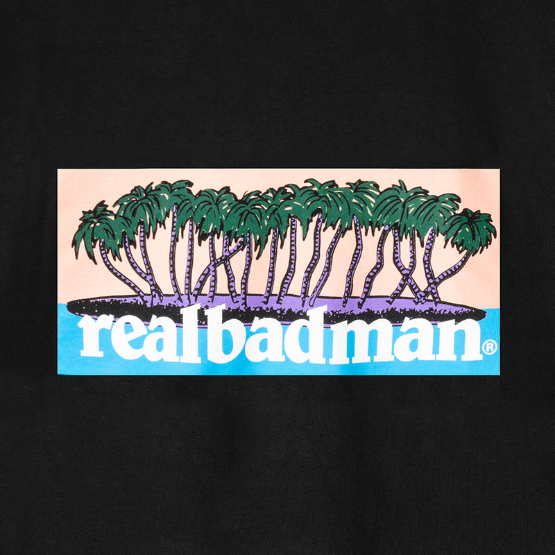 REAL BAD MAN RBM0803903 ALOHAHAHA SS TEE BLACK