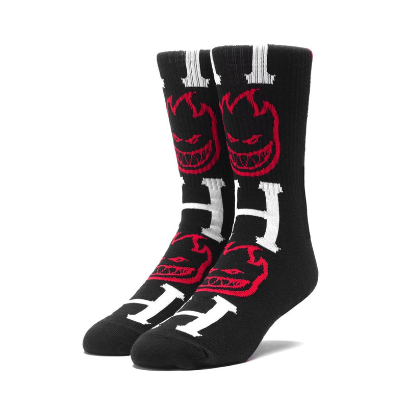 HUF X SPITFIRE BIGHEAD H SOCK // BLACK