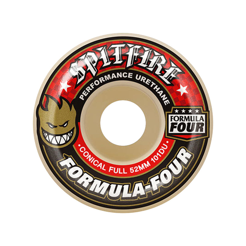 SPITFIRE WHEELS FORMULA FOUR 101D CONICAL FULL // RED PRINT
