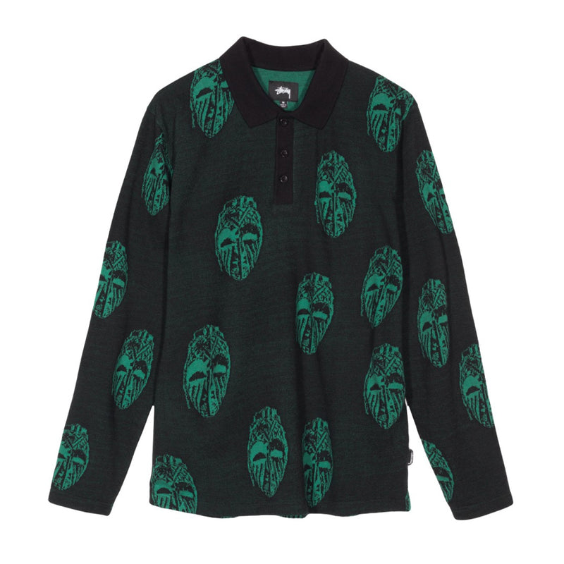 STÜSSY MASK LS POLO // BLACK