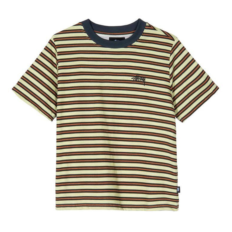 STÜSSY PRINTED STRIPE TEE // GREEN