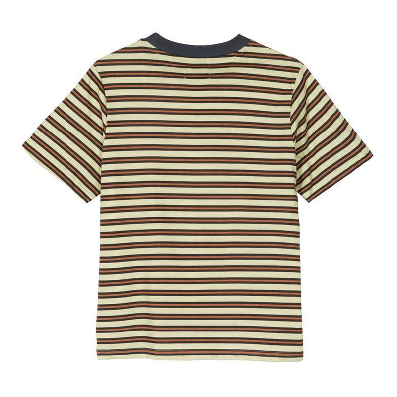 STÜSSY PRINTED STRIPE TEE // GREEN