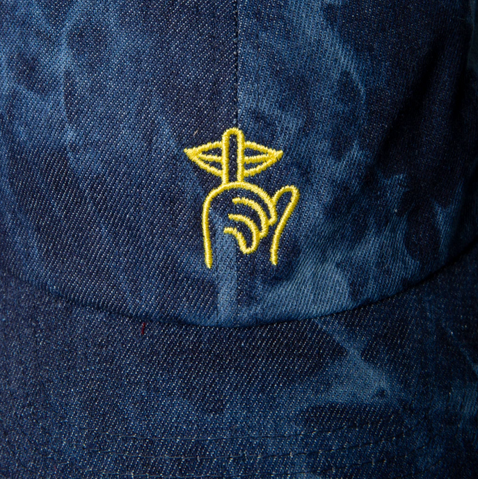 THE QUIET LIFE SHHH DAD HAT // DENIM TIE DYE