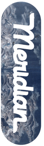MERIDIAN UNKNOWN SEA SCRIPT LOGO DECK // CYAN 8.0", 8.125", 8.25", 8.375" & 8.5"