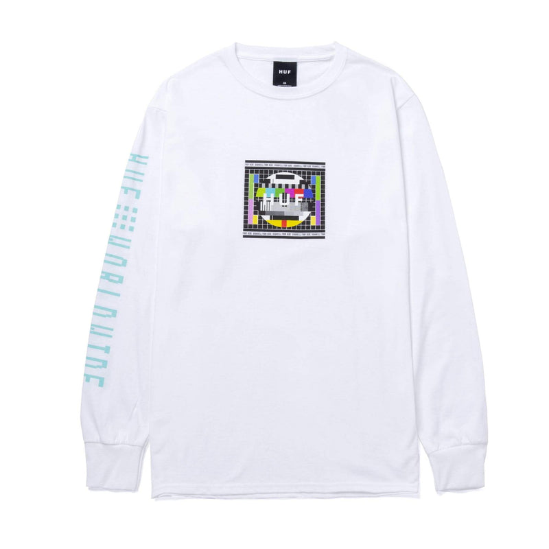 HUF TEST SCREEN L/S TEE // WHITE