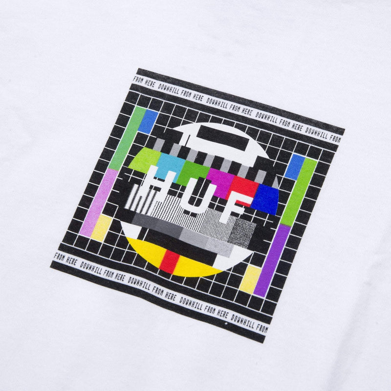 HUF TEST SCREEN L/S TEE // WHITE