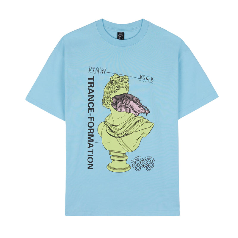brain dead 002303BL09 trance formation t shirt light blue