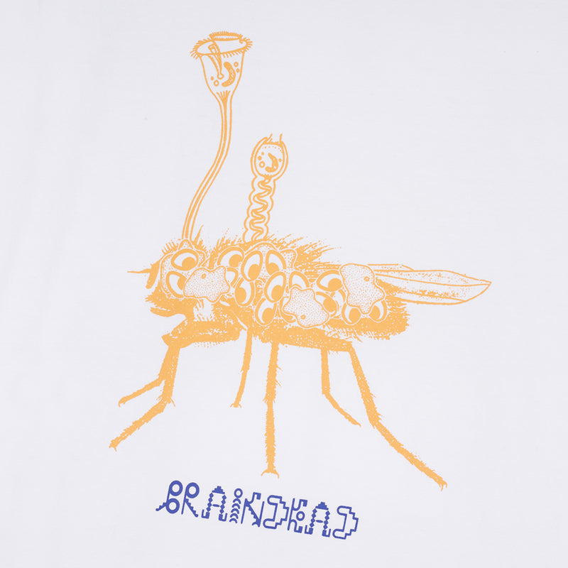 brain dead 002312WH01 worm in the apple long sleeve white