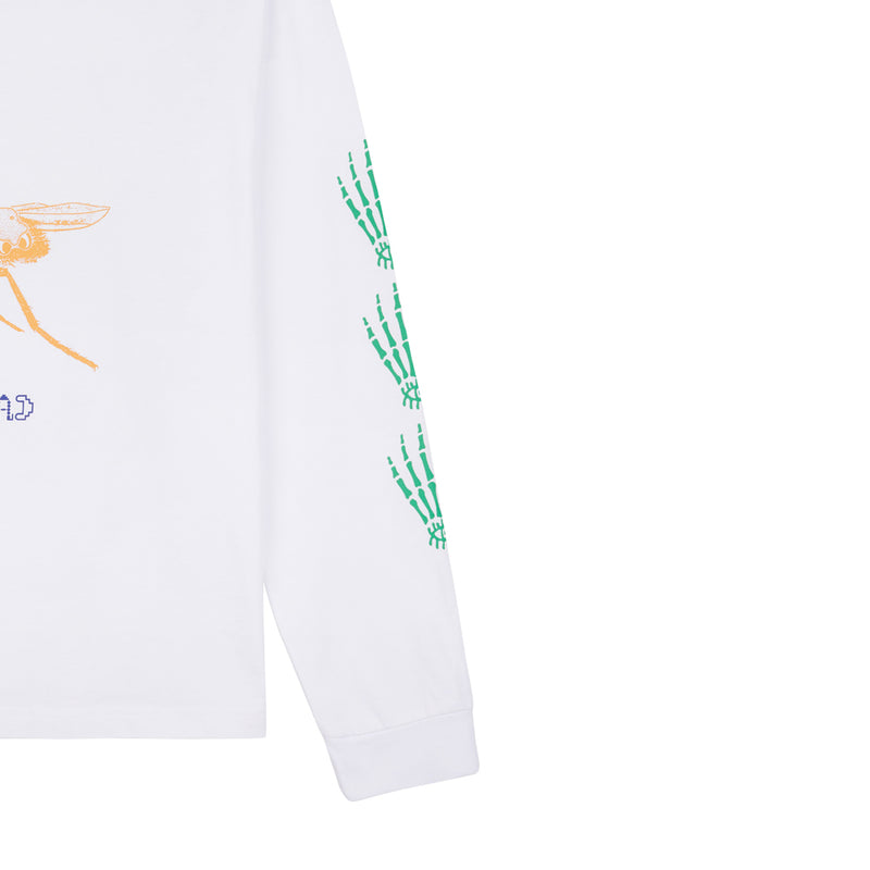 brain dead 002312WH01 worm in the apple long sleeve white