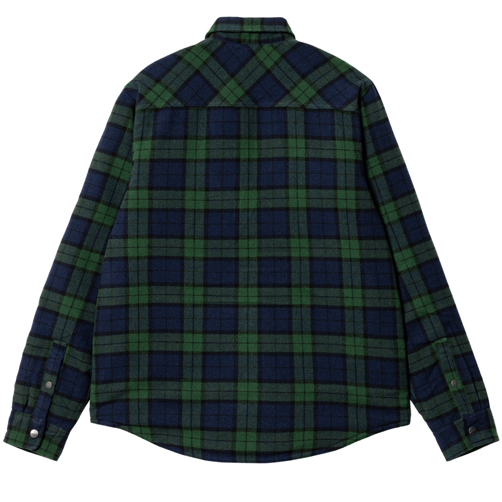 carhartt wip i029987 0r0 xx quartersnacks shirt jacket quartersnacks check green