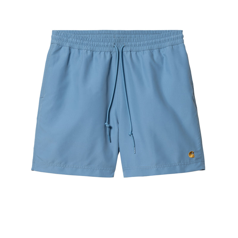 carhartt wip i026235 1gt xx chase swim trunks piscine gold
