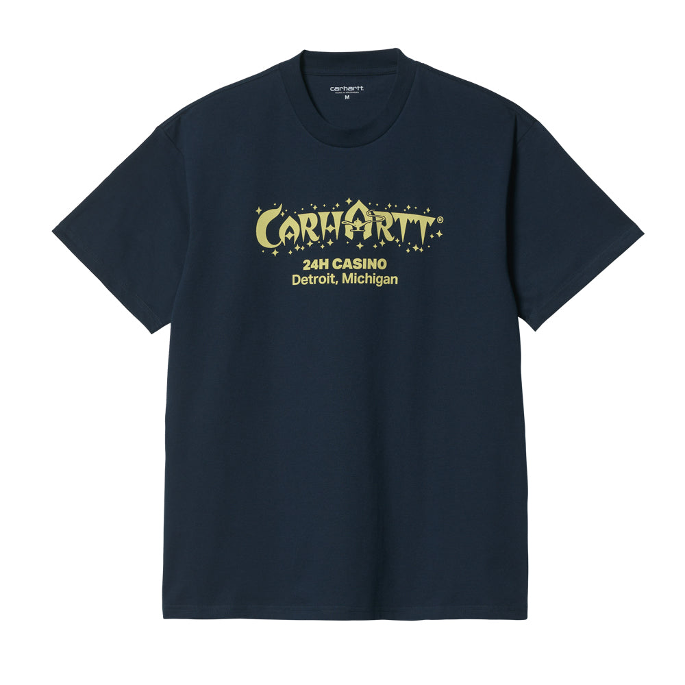 carhartt wip i030171 0u3 xx ss casino t shirt mizar soft yellow