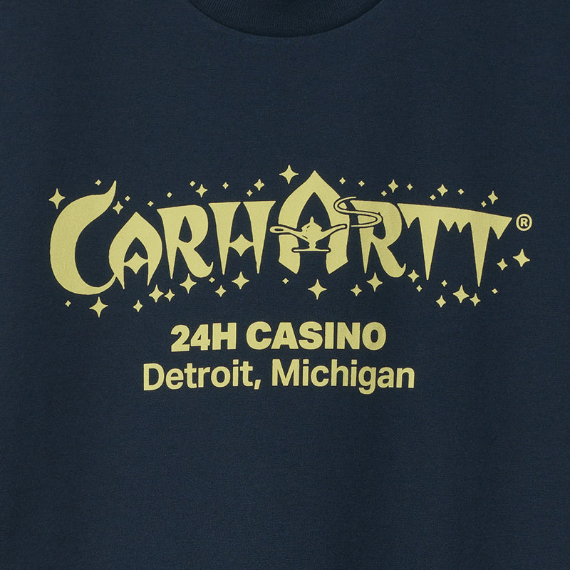 carhartt wip i030171 0u3 xx ss casino t shirt mizar soft yellow
