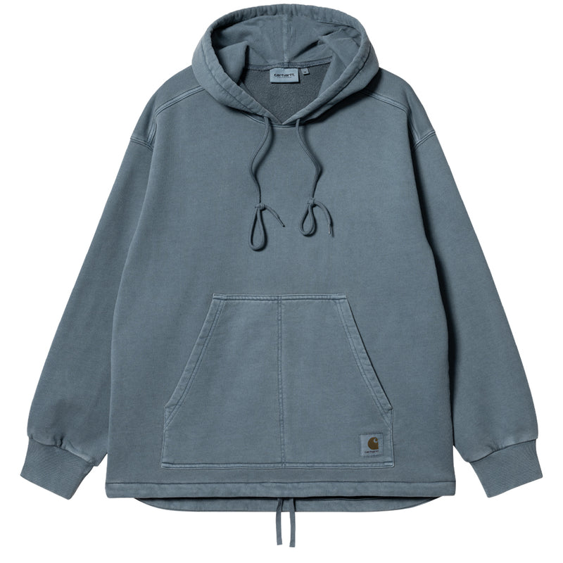carhartt wip i031368 0wa gd hooded arling sweat storm blue garment dyed