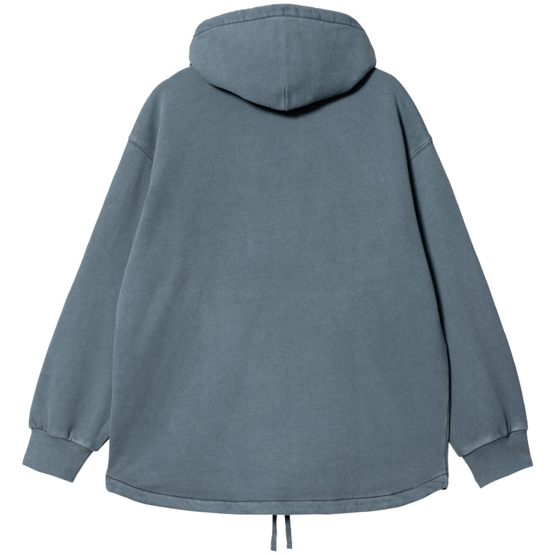 carhartt wip i031368 0wa gd hooded arling sweat storm blue garment dyed