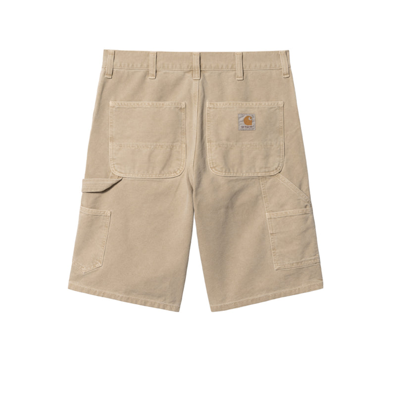 carhartt wip i031498 07e fh single knee short dusty h brown faded