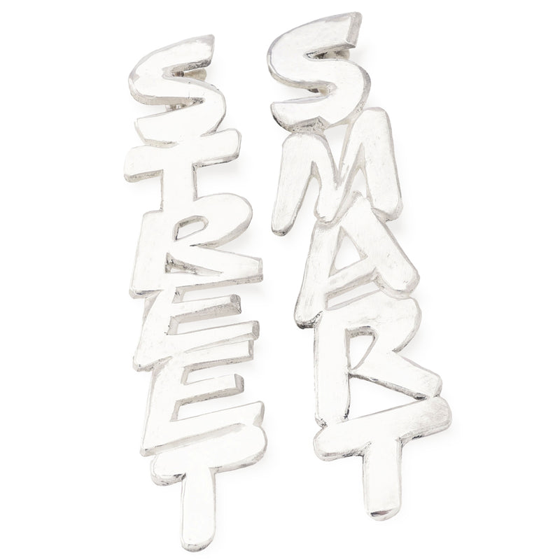 doryphoros street smart earrings In 925 Silver handcarved