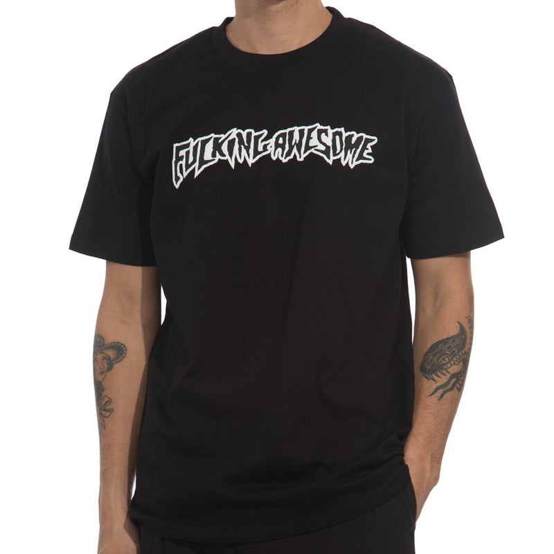 FUCKING AWESOME PUFF OUTLINE LOGO S/S TEE // BLACK